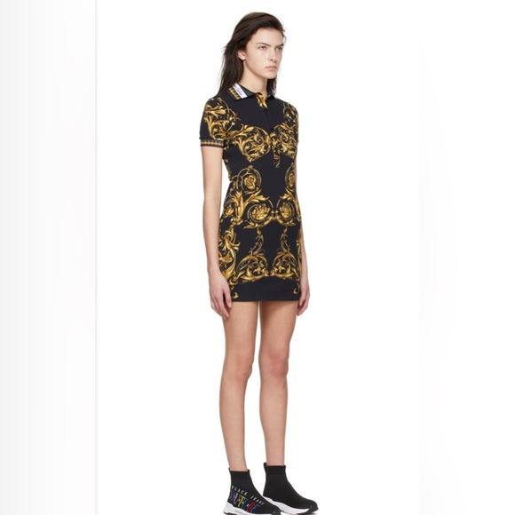 HOST PICK⭐️Versace Regalia Baroque Dress 🖤💛 - Picture 3 of 12